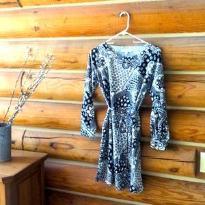 Black and white flower dress